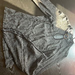 BNWT Jawbreaker goth lace velvet collar shirt.